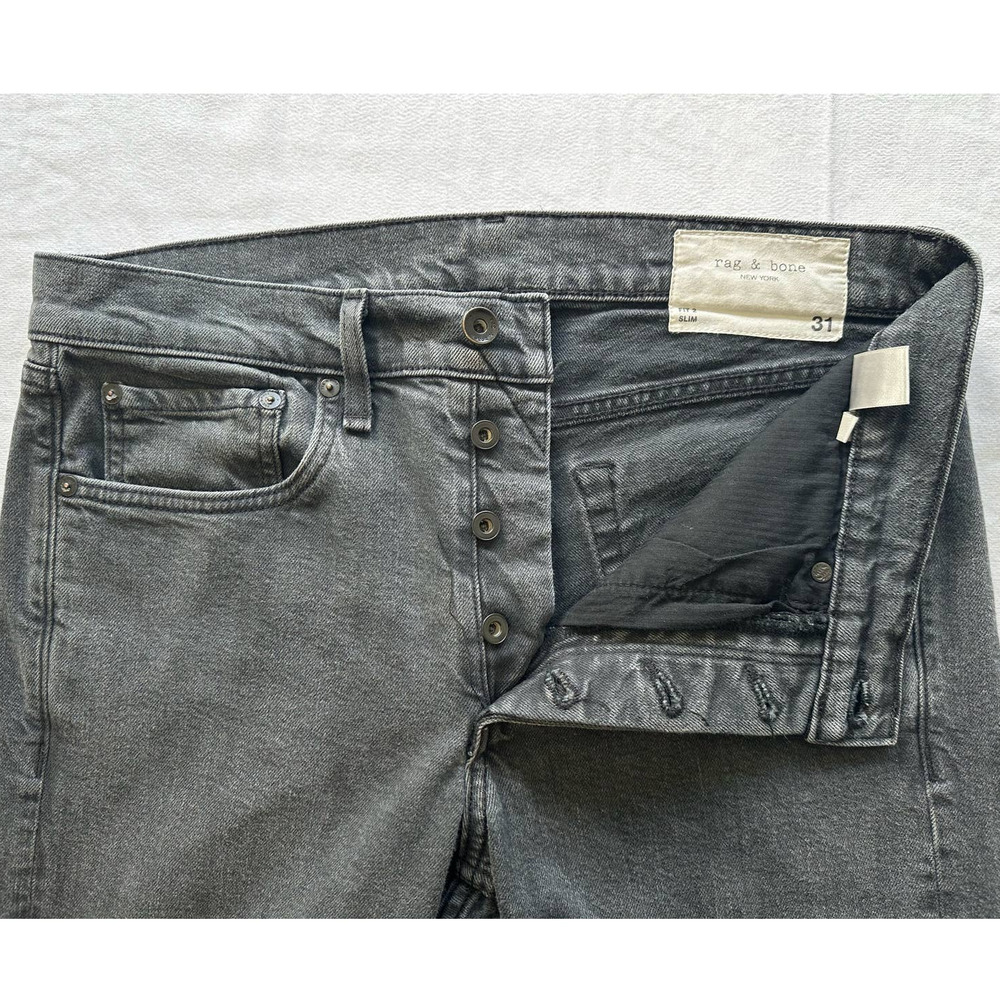 Rag And Bone Charcoal Wash Slim Woman's Jeans Size 31